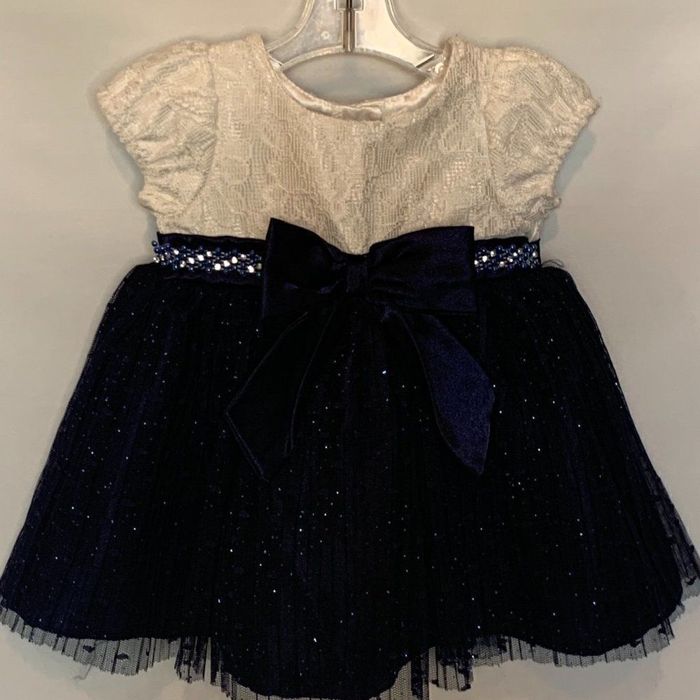 Sweet Heart Rose Navy and Cream Lace Dress